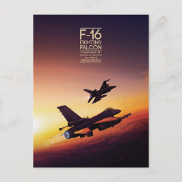 Cartão Postal Cartaz do Falcão de Luta contra a Dinâmica Geral F