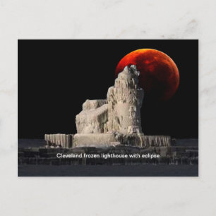 Cartão Postal Cartaz do farol congelado Cleveland