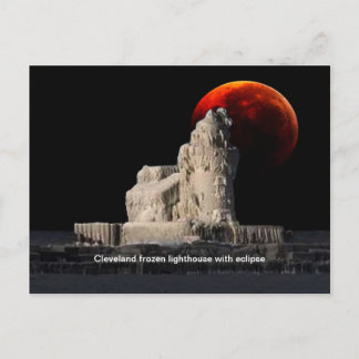 Cartão Postal Cartaz do farol congelado Cleveland