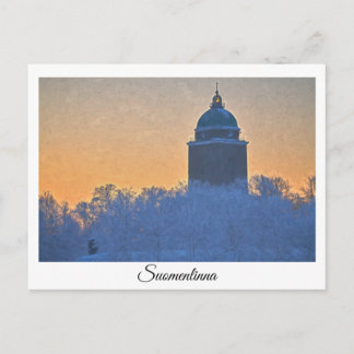 Cartão Postal Cartaz do farol de Suomenlinna