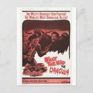 Cartão Postal Cartaz do filme Billy the Kid Vs Dracula