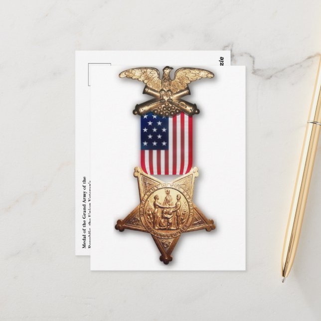 Cartão Postal Cartaz do Grande Exército da República (Frente/Verso In Situ)