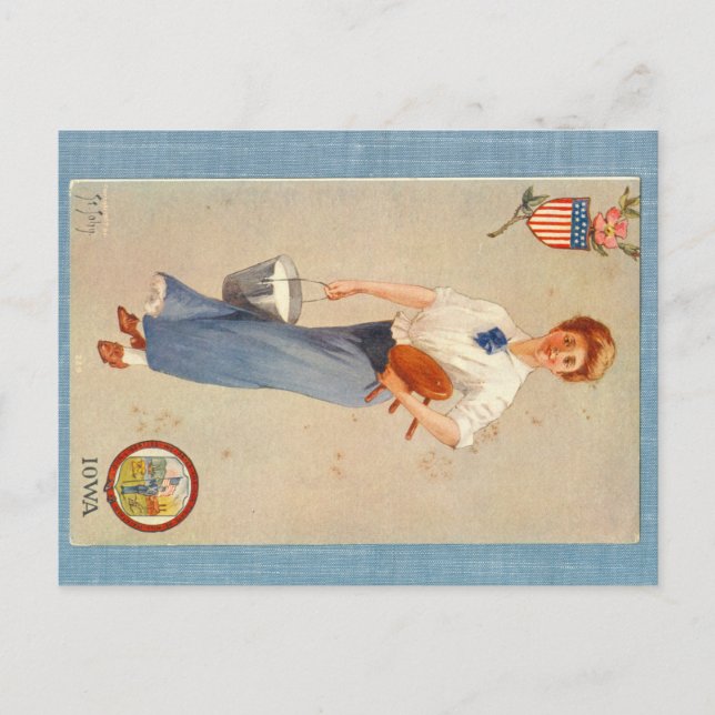 Cartão Postal Cartaz do Iowa, Feira do Estado de 1907 (Frente)