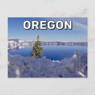 Cartão Postal Cartaz Do Lago Crater Em Oregon