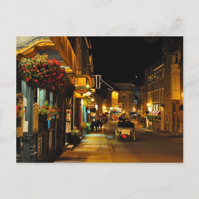 Cartão Postal Cartaz do Louis Horse Desenhou Carruagem do Quebec (Frente)