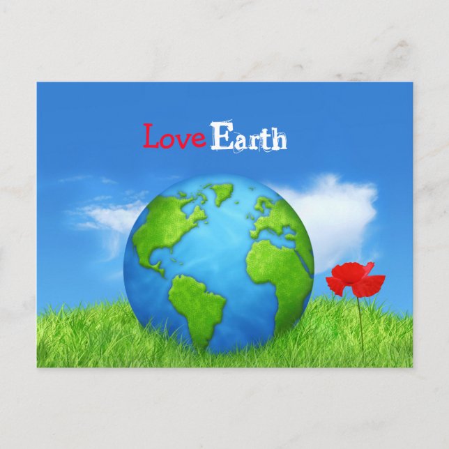 Cartão Postal Cartaz do Love Earth (Frente)