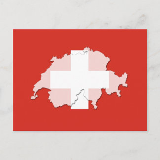 Cartão Postal Cartaz do mapa do indicador de suiça