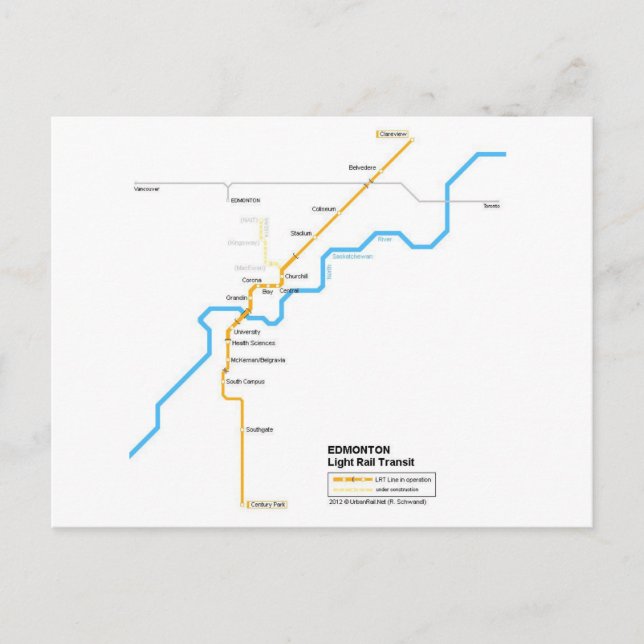 Cartão Postal Cartaz do metrô Edmonton (Frente)