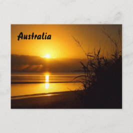 Cartão Postal Cartaz do nascer do sol da praia australiana