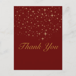 Cartão Postal Cartaz do obrigado estelar Dourado