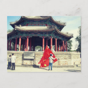 Cartão Postal Cartaz do Palácio de Pequim Paviliões pagoda