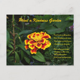 Cartão Postal Cartaz do Poema do Jardim de Bondade