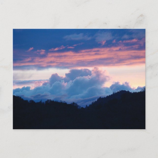 Cartão Postal Cartaz do pôr do sol bonito (Frente)