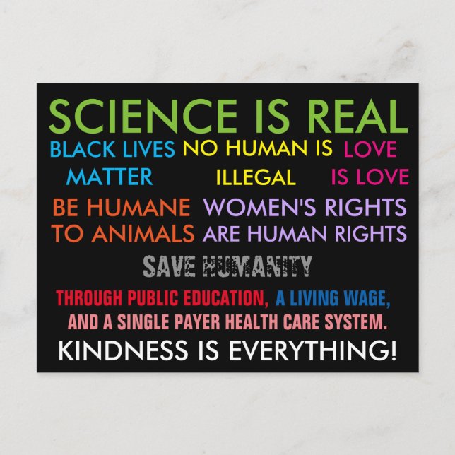 Cartão Postal Cartaz do Protesto Pacífico (Frente)