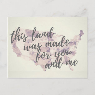 Cartão Postal Cartaz do Protesto Patriótico da Terra