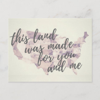 Cartão Postal Cartaz do Protesto Patriótico da Terra