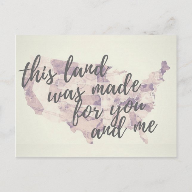 Cartão Postal Cartaz do Protesto Patriótico da Terra (Frente)