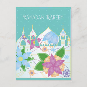 Cartão Postal Cartaz do Ramadan KAreem na cidade leste