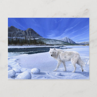 Cartão Postal Cartaz do rio Lobo Branco da Patrulha da Manhã