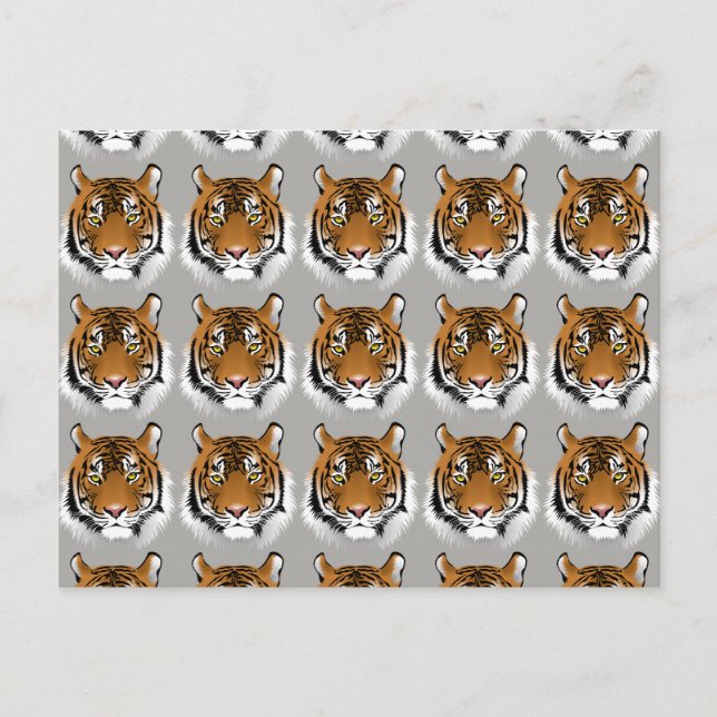 Cartão Postal Cartaz do rosto do Tigre (Frente)