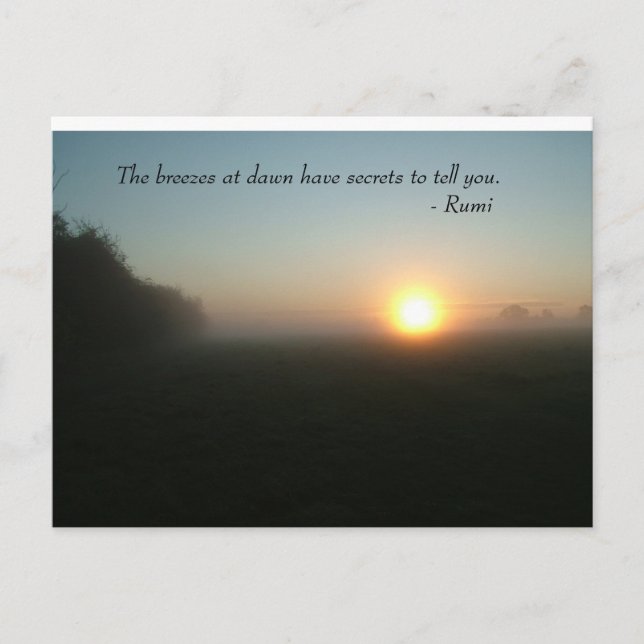Cartão Postal Cartaz do Rumi 'The Breezes at Dawn' (Frente)