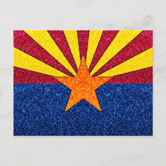 Cartão Postal Cartaz do sinalizador de Arizona com brilho