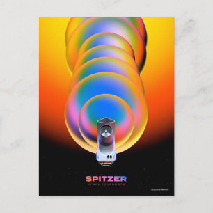 Cartão Postal Cartaz do Telescópio Espacial Spitzer.