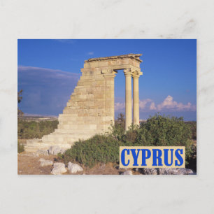 Cartão Postal Cartaz do templo Apollo Cyprus