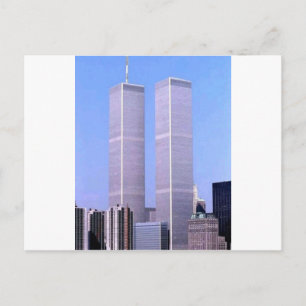 Cartão Postal Cartaz do World Trade Center Twin Towers Vintage N