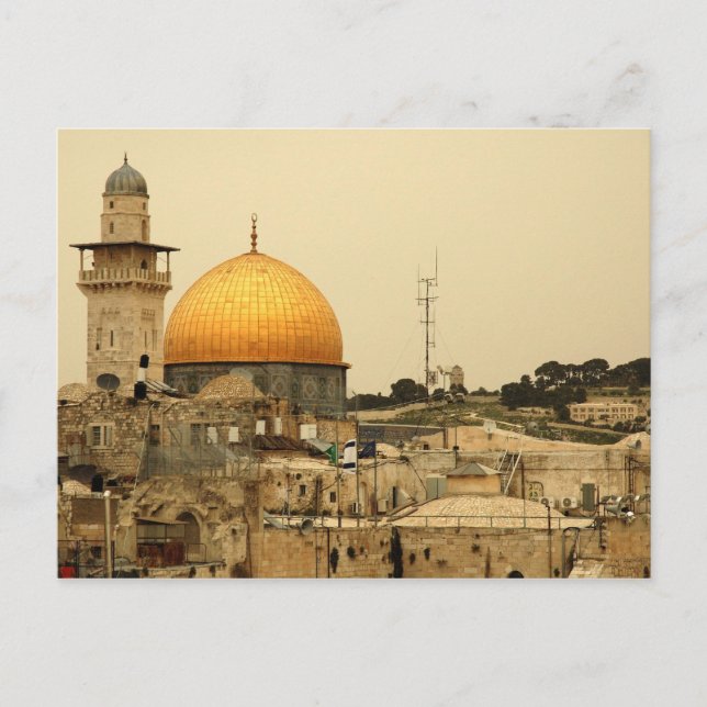 Cartão Postal Cartaz Dome Of Rock, Jerusalém Israel (Frente)