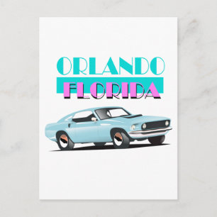 Cartão Postal Cartaz dos anos 80 de Orlando Flórida
