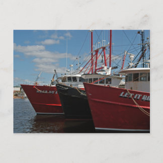 Cartão Postal Cartaz dos Barcos de Pesca de New Bedford