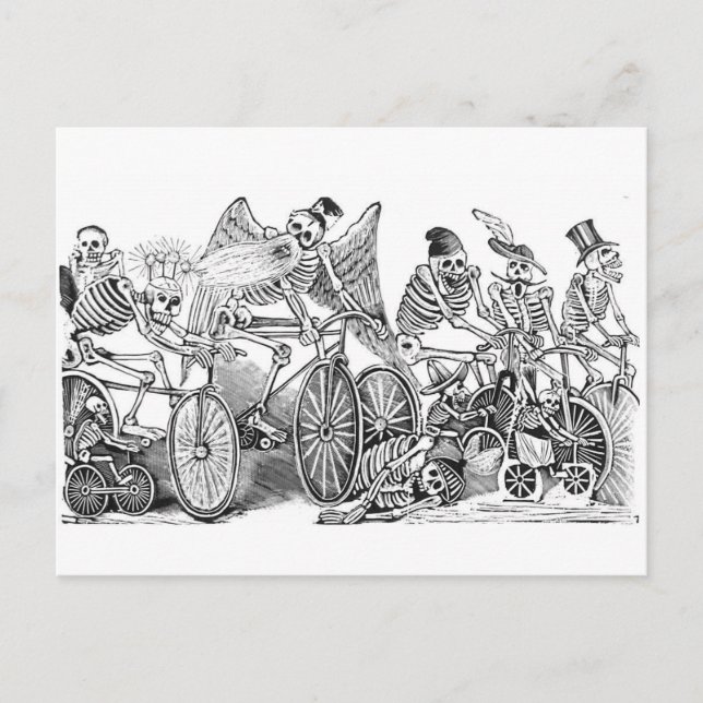 Cartão Postal Cartaz dos ciclistas Calavera (Frente)