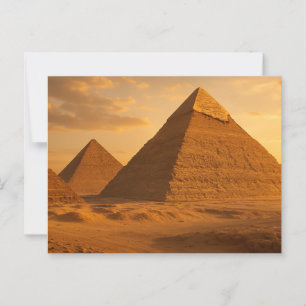 Cartão Postal Cartaz Egípcio do Ouro das Pirâmides de Giza Antig