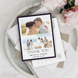 Cartão Postal Cartaz Elegante De Foto Obrigado