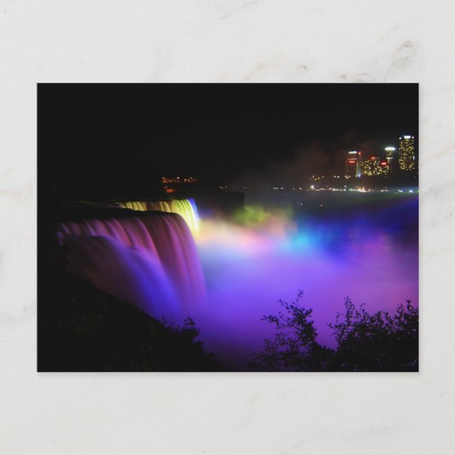 Cartão Postal Cartaz em cascata colorida (Frente)