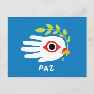 Cartão Postal Cartaz espanhol da Paz