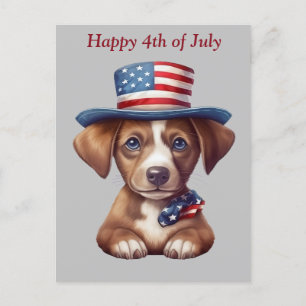 Cartão Postal Cartaz feliz do dia 4 de julho