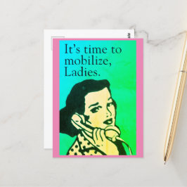 Cartão Postal Cartaz feminino do estilo Vintage