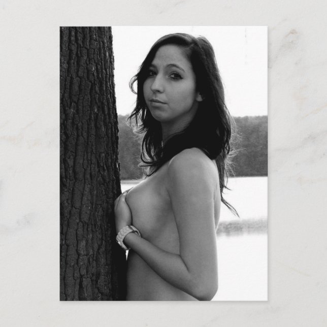 Cartão Postal Cartaz fotográfico B&W ao ar livre (Frente)