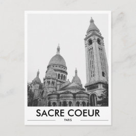 Cartão Postal Cartaz Fotográfico da Sacre Coeur Church Paris