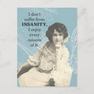 Cartão Postal Cartaz fotográfico da senhora francesa Vintage