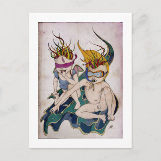 Cartão Postal Cartaz - Íamos salvar o mundo