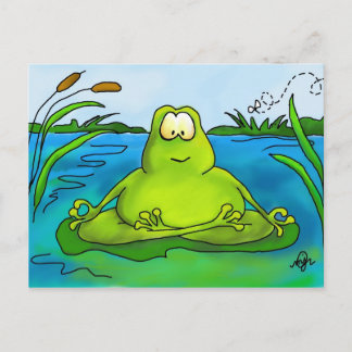 Cartão Postal Cartaz impressão de arte sapo meditante