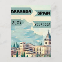 Cartaz Imprimível Viagem Granada - Pos Viagem Espa