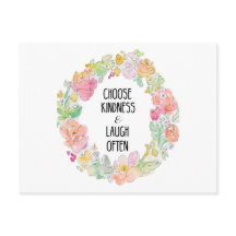 Cartaz Inspiradora para Bondade e Risos