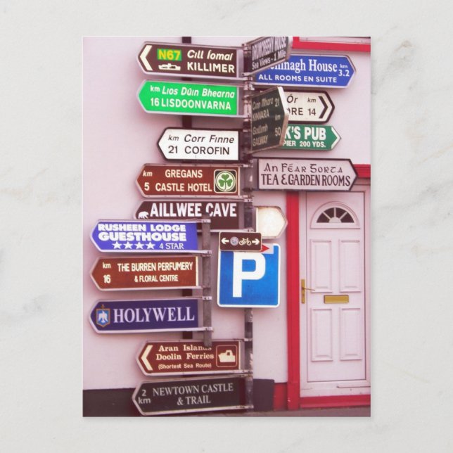 Cartão Postal Cartaz irlandês (Frente)