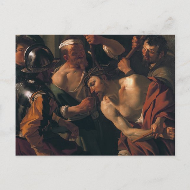 Cartão Postal Cartaz Jesus Cristo c. a Coroa de Cornos (Frente)