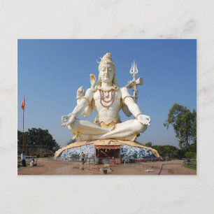 Cartão Postal Cartaz Lorde Shiva Estátua em Bijapur, Índia