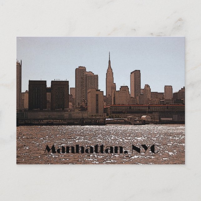 Cartão Postal Cartaz Manhattan (Frente)